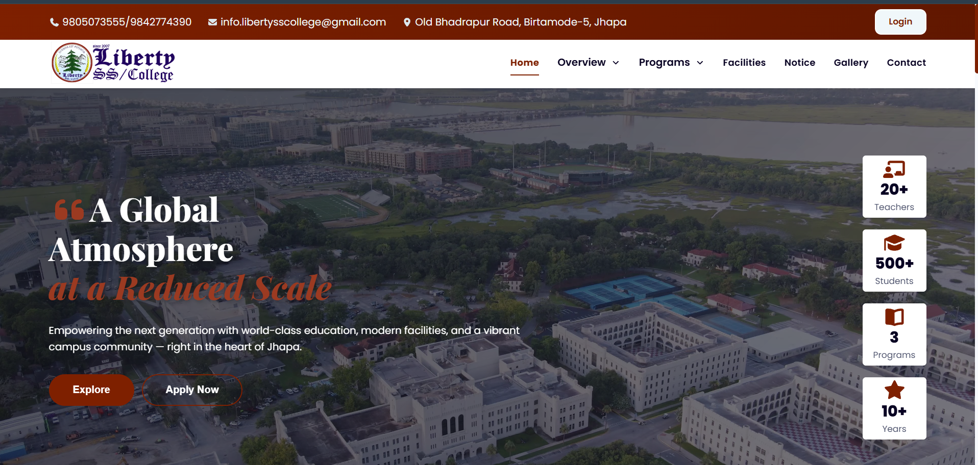 Liberty SS/College Website